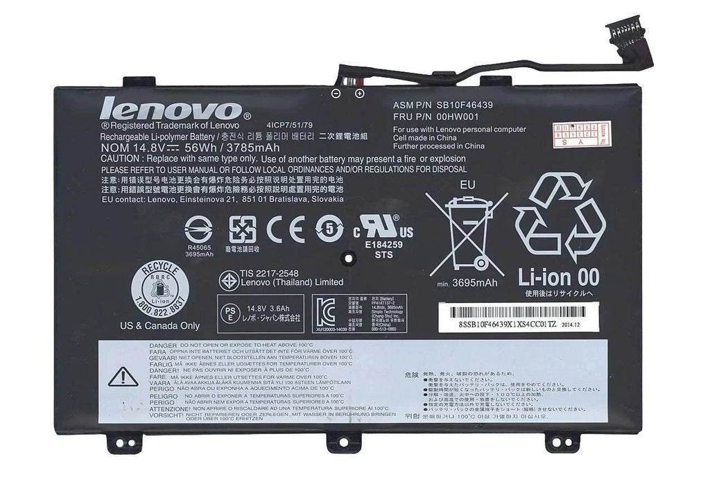 LENOVO 00HW001 - 00HW001 Original  Laptop Notebook Battery
