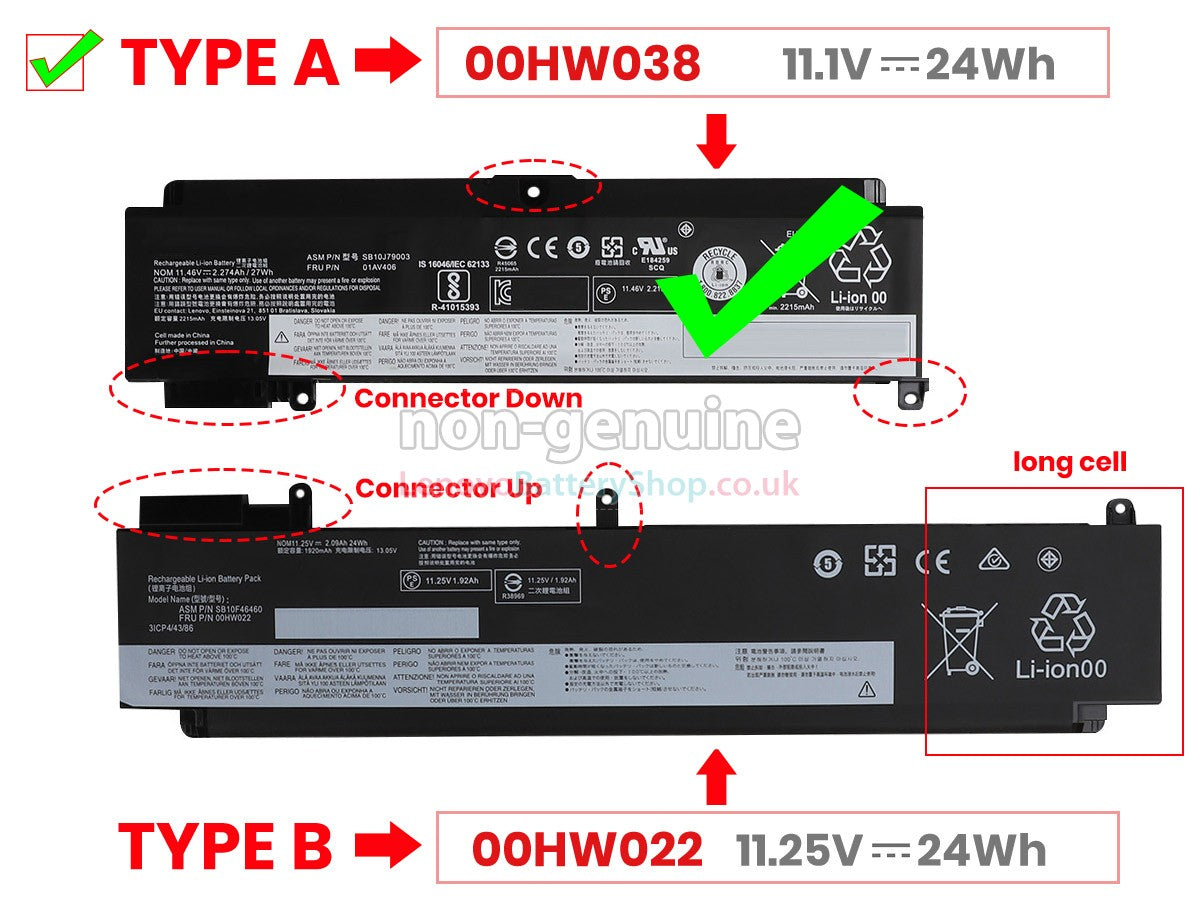 LENOVO 00HW024 - 00HW024 Genuine Original Laptop Notebook Battery