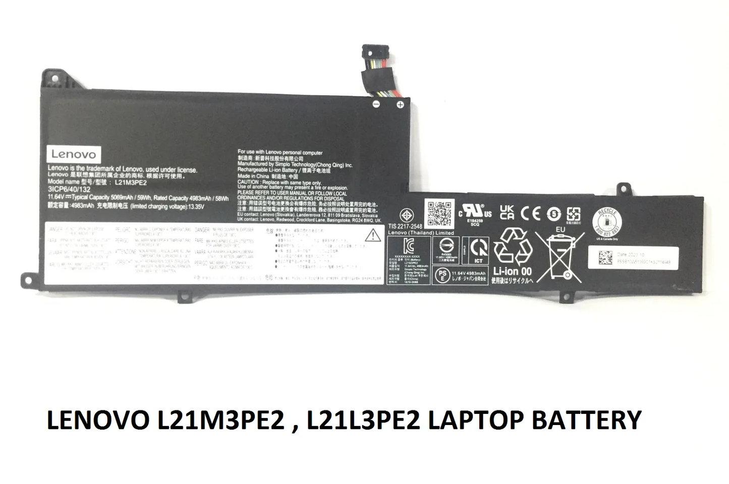 LENOVO IdeaPad Flex 7i 14IAU7 - L21M3PE2 Genuine Original  Laptop Notebook Battery
