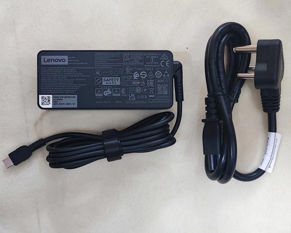 LENOVO  LAPTOP CHARGER 65W 20V 3.25A GENUINE Original Adapter Type USB C