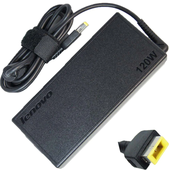 LENOVO  LAPTOP CHARGER 120W 20V 6A GENUINE Original Adapter Slim Tip ( USB  Square )