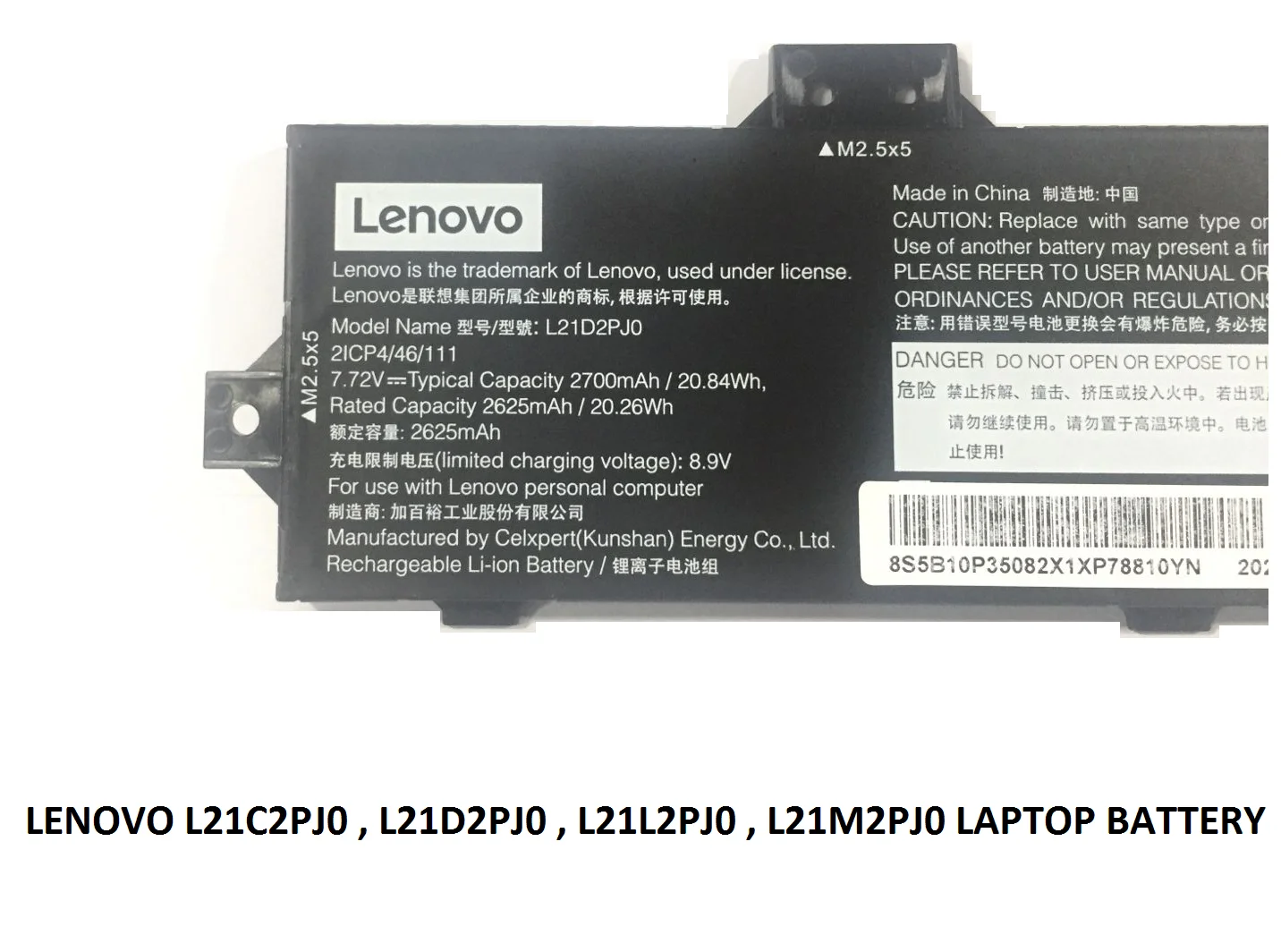 LENOVO L21D2PJ0 - L21D2PJ0 Original Laptop Notebook Battery (1 Yr Warranty)
