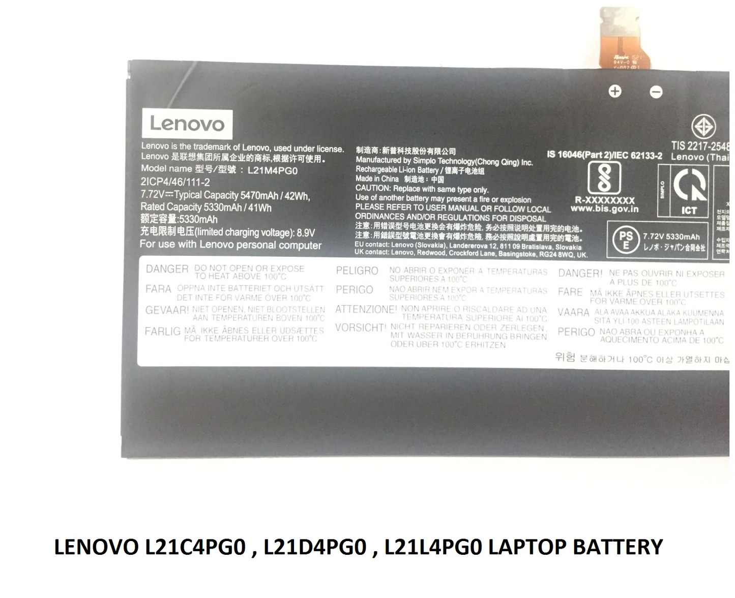 LENOVO L21M4PG0 - L21M4PG0 Original Laptop Notebook Battery (1 Yr Waranty)