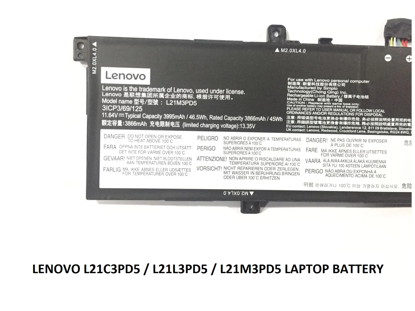 LENOVO L21M3PD5 - L21M3PD5 Original Laptop Notebook Battery (1 Yr Warranty)
