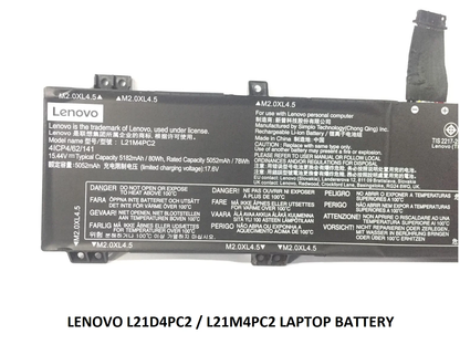 LENOVO L21M4PC2 - L21M4PC2 Original Laptop Notebook Battery (1 Yr Warranty)