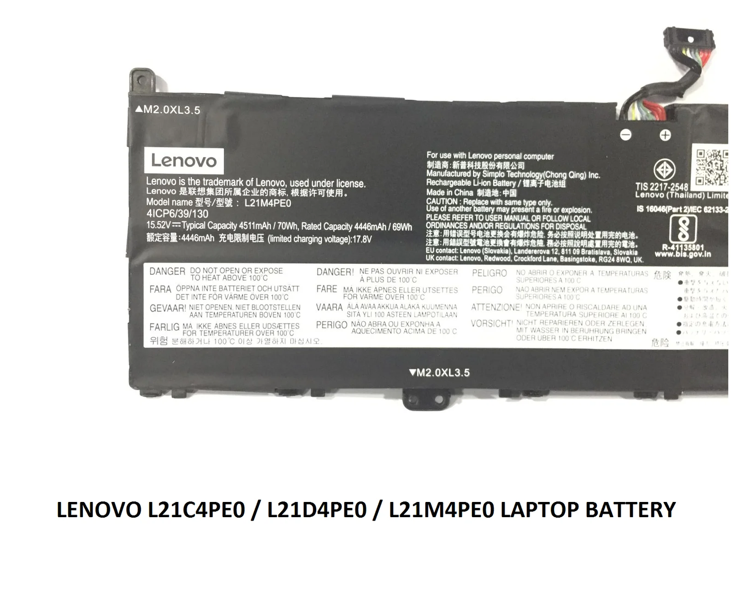 LENOVO L21M4PE0 – L21M4PE0 Genuine Original Laptop Notebook Battery