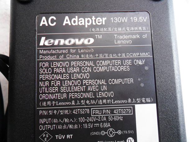 LENOVO LAPTOP CHARGER 130W 19.5V 6.66A GENUINE Original Adapter ( 6.3 mmx3.0 mm )