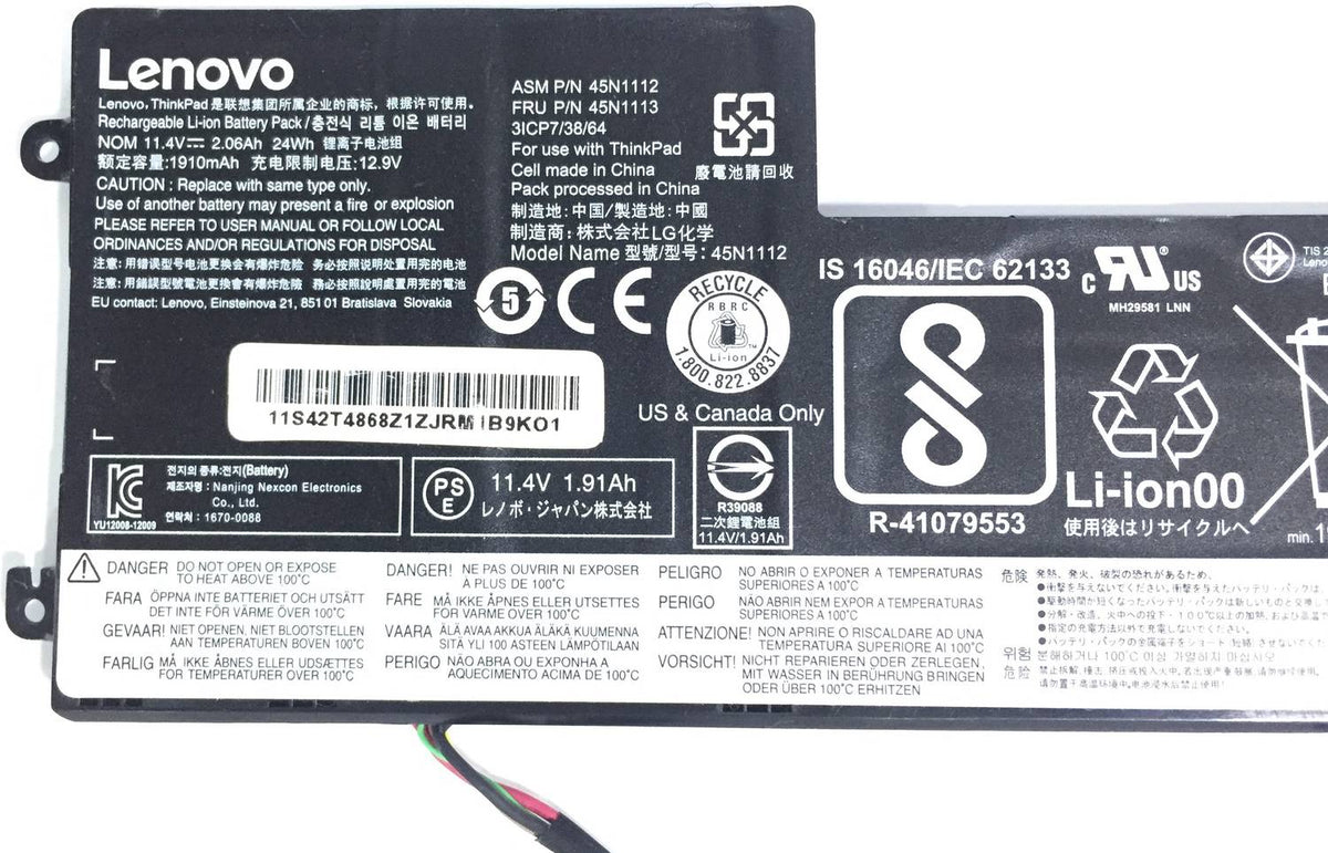 LENOVO 45N1112 – 45N1112 Original Laptop Notebook Battery (1 Yr Warranty)