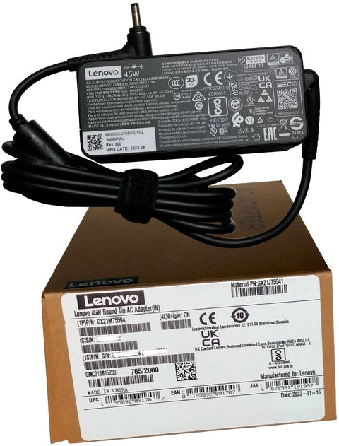 LENOVO LAPTOP CHARGER 45W 20V 2.25A GENUINE Original Adapter Round Tip ( 4.0 mm x 1.7 mm )
