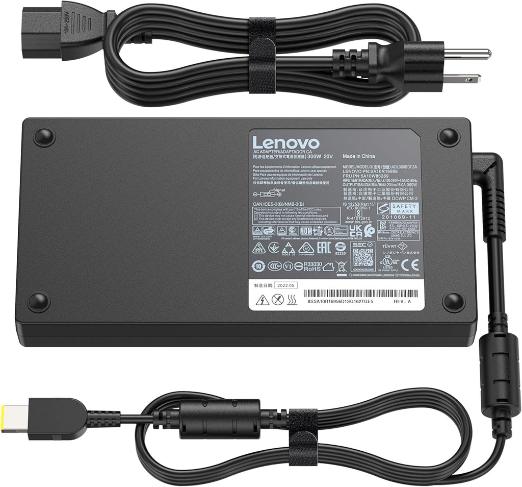 LENOVO  LAPTOP CHARGER 300W 20V 15A GENUINE Original Adapter Slim Tip ( USB  Square )