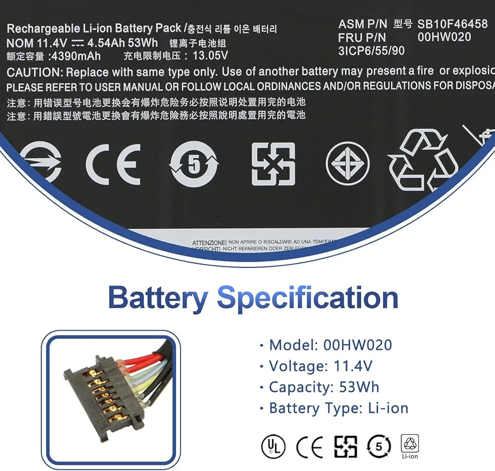 LENOVO 00HW020 - 00HW020 Original Laptop Notebook Battery (1 Yr Warranty)