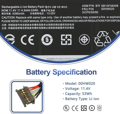 LENOVO 00HW020 - 00HW020 Original Laptop Notebook Battery (1 Yr Warranty)