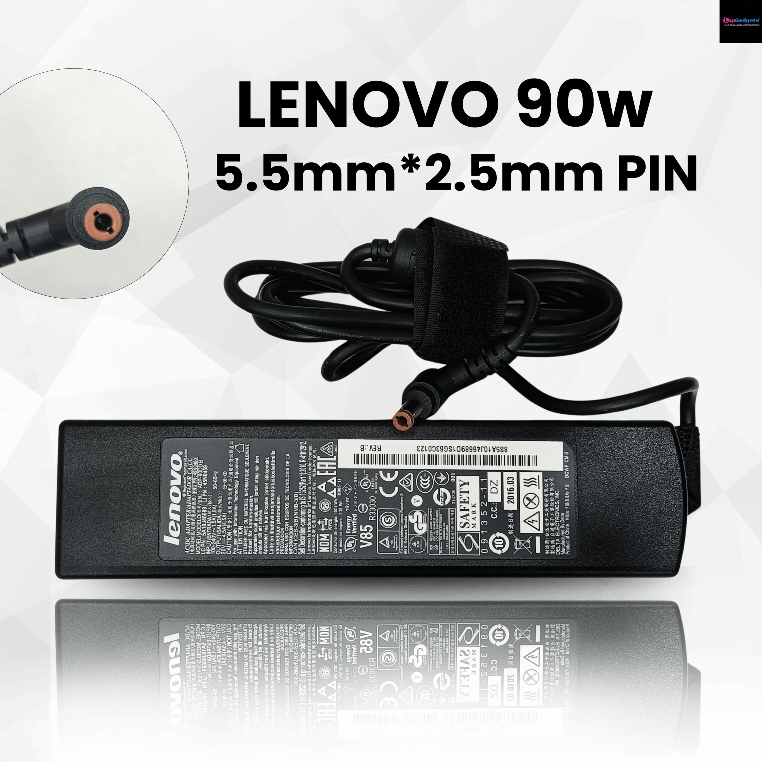 LENOVO  LAPTOP CHARGER 90W 20V 4.5A GENUINE Original Adapter ( 2.5 mm )
