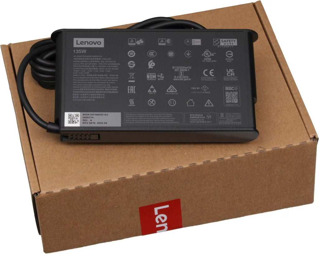 LENOVO  LAPTOP CHARGER 135W 20V 6.75A GENUINE Original Adapter Slim Tip ( USB  Square )