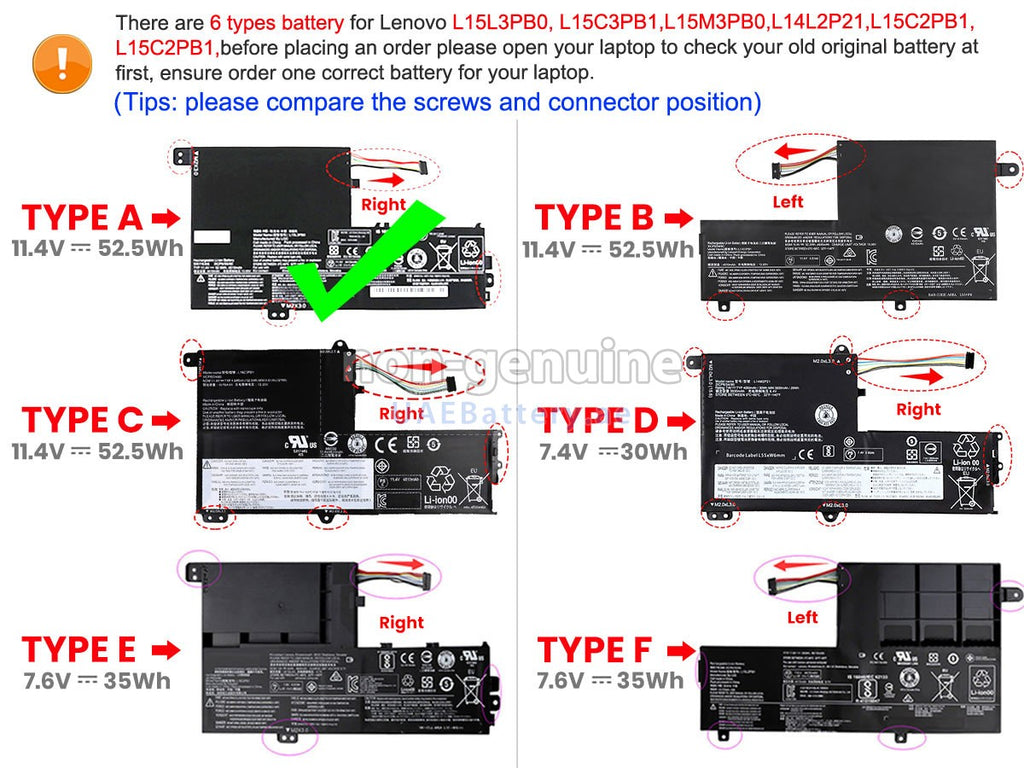 LENOVO L15C3PB1 - L15C3PB1 Original  Laptop Notebook Battery