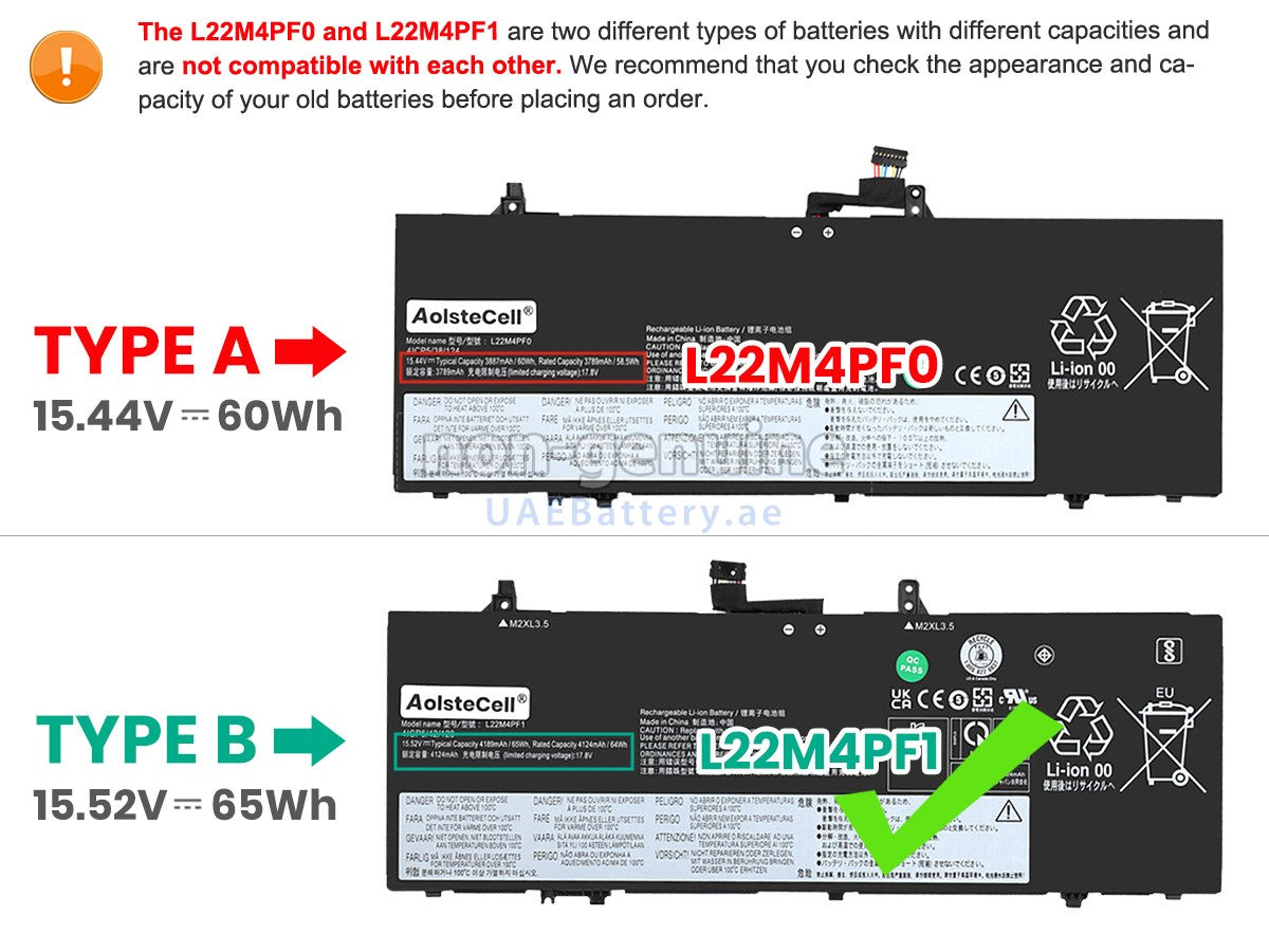 LENOVO 5B11J63614 5B11N45298 5B11N45328 5B11J63619 5B11N45340 SB11J63618 – L22M4PF1 Genuine Original Laptop Notebook Battery