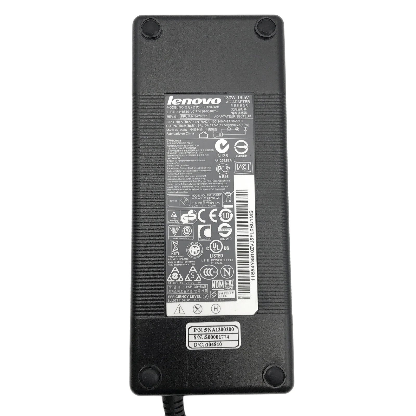 LENOVO LAPTOP CHARGER 130W 19.5V 6.66A GENUINE Original Adapter ( 6.3 mmx3.0 mm )