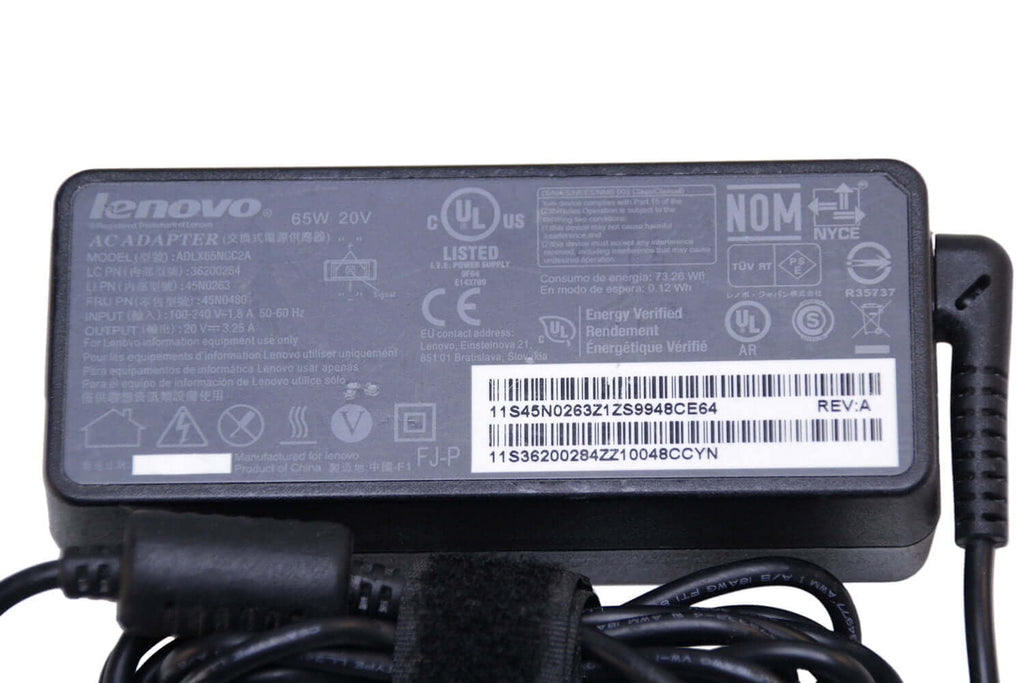 LENOVO  LAPTOP CHARGER 65W 20V 3.25A GENUINE Original Adapter Slim Tip ( USB  Square )
