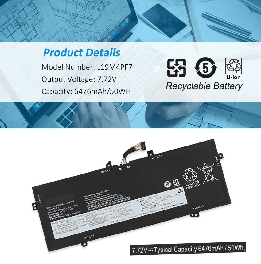 LENOVO L19M4PF7 - L19M4PF7 Original Laptop Notebook Battery (1 Yr Warranty)