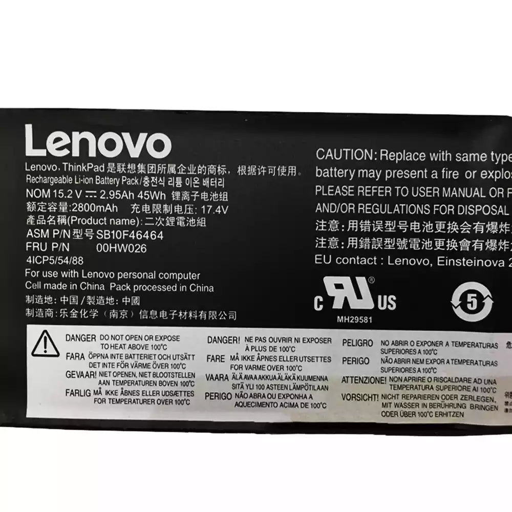 LENOVO 00HW026 – 00HW027 Genuine Original Laptop Notebook Battery