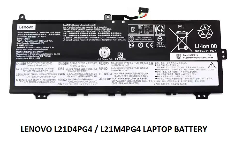 LENOVO 5B11F99196 SB11F99195 8SSB11F99197 5B11F99198 - L21M4PG4 Genuine Original  Laptop Notebook Battery