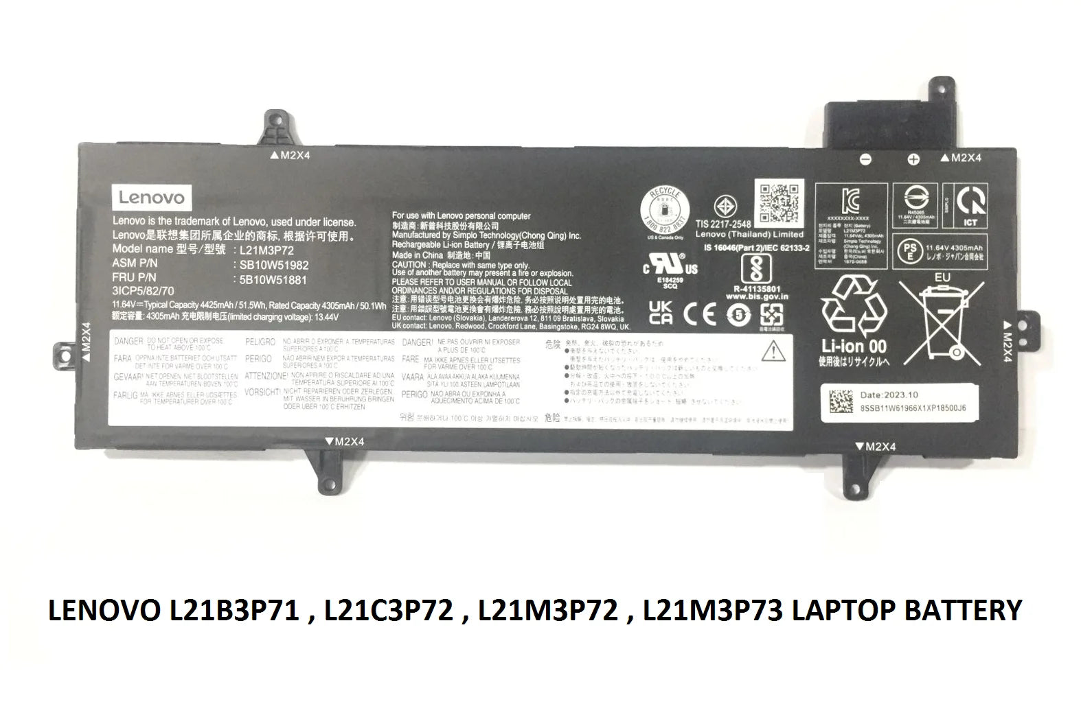LENOVO THINKPAD Z13 GEN 1 - L21M3P73 Genuine Original  Laptop Notebook Battery