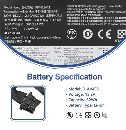 LENOVO 01AV493 - 01AV493 Original Laptop Notebook Battery (1 Yr Warranty)