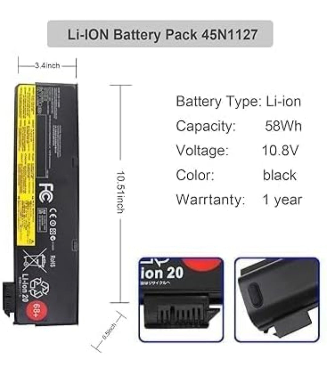 LENOVO 45N1129 – 45N1129 Original Laptop Notebook Battery (1 Yr Warranty)