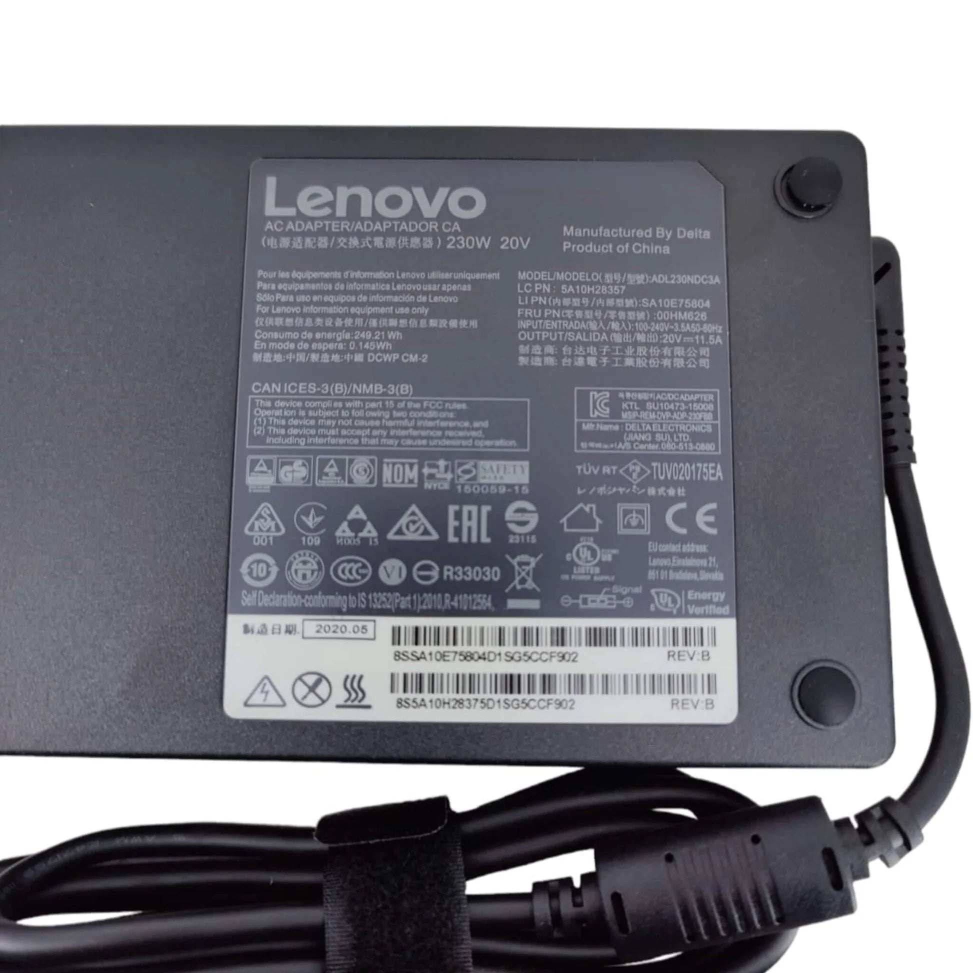 LENOVO LAPTOP CHARGER 230W 20V 11.5A GENUINE Original Adapter Slim Tip ( USB  Square )