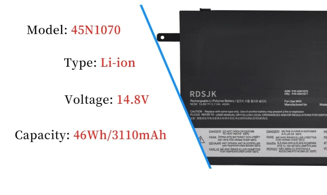 LENOVO ThinkPad X1 Carbon - 45N1070 Original Laptop Notebook Battery (1 Yr Warranty)