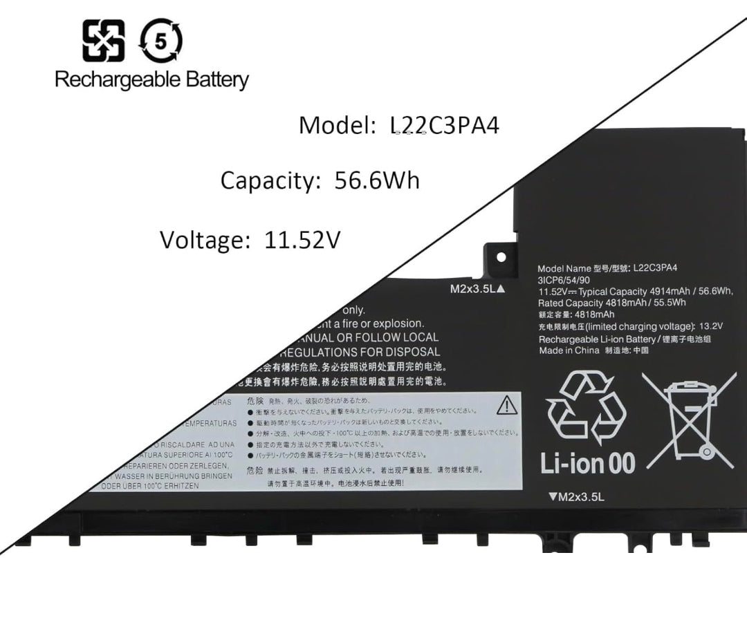 LENOVO L14L2P22 – L14L2P22 Original Laptop Notebook Battery (1 Yr Warranty)