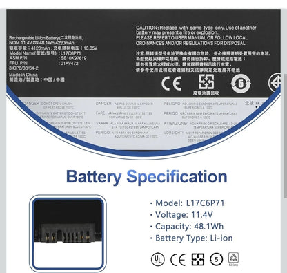 LENOVO 01AV470 – 01AV470 Original Laptop Notebook Battery (1 Yr Warranty)