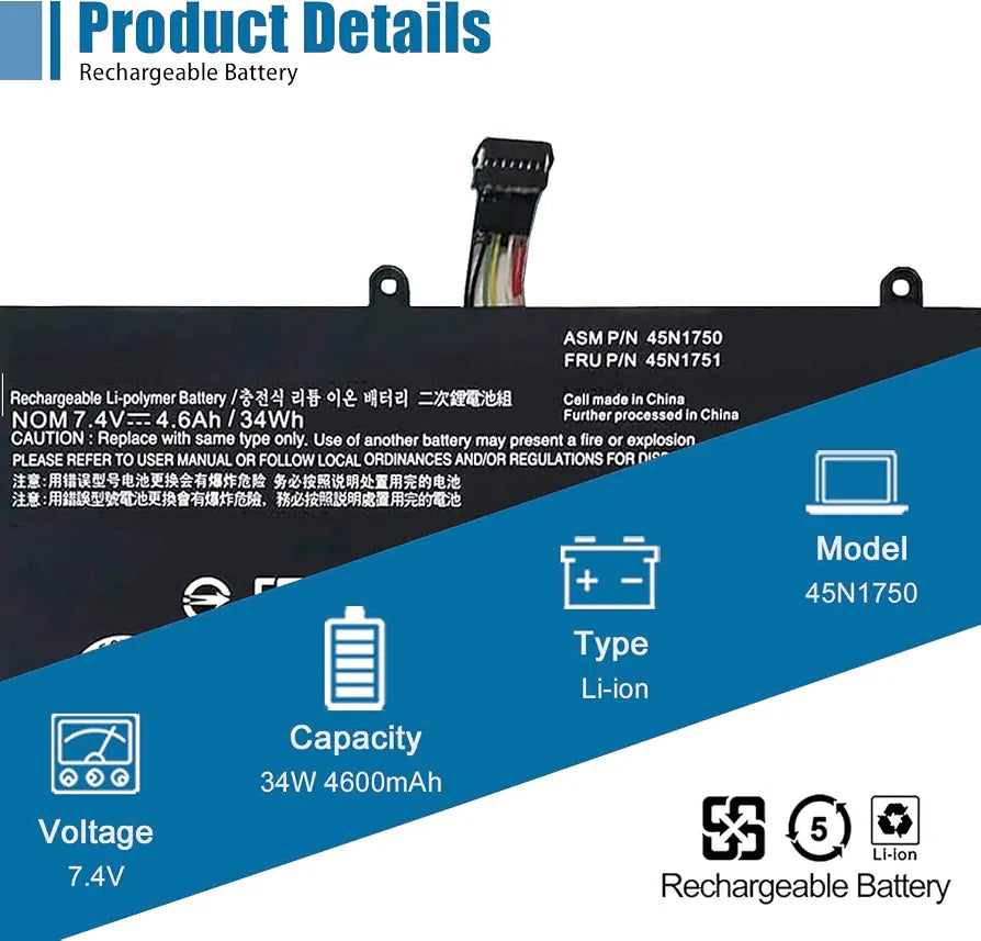 LENOVO 01AV404 - 45N1750 Original Laptop Notebook Battery (1 Yr Warranty)