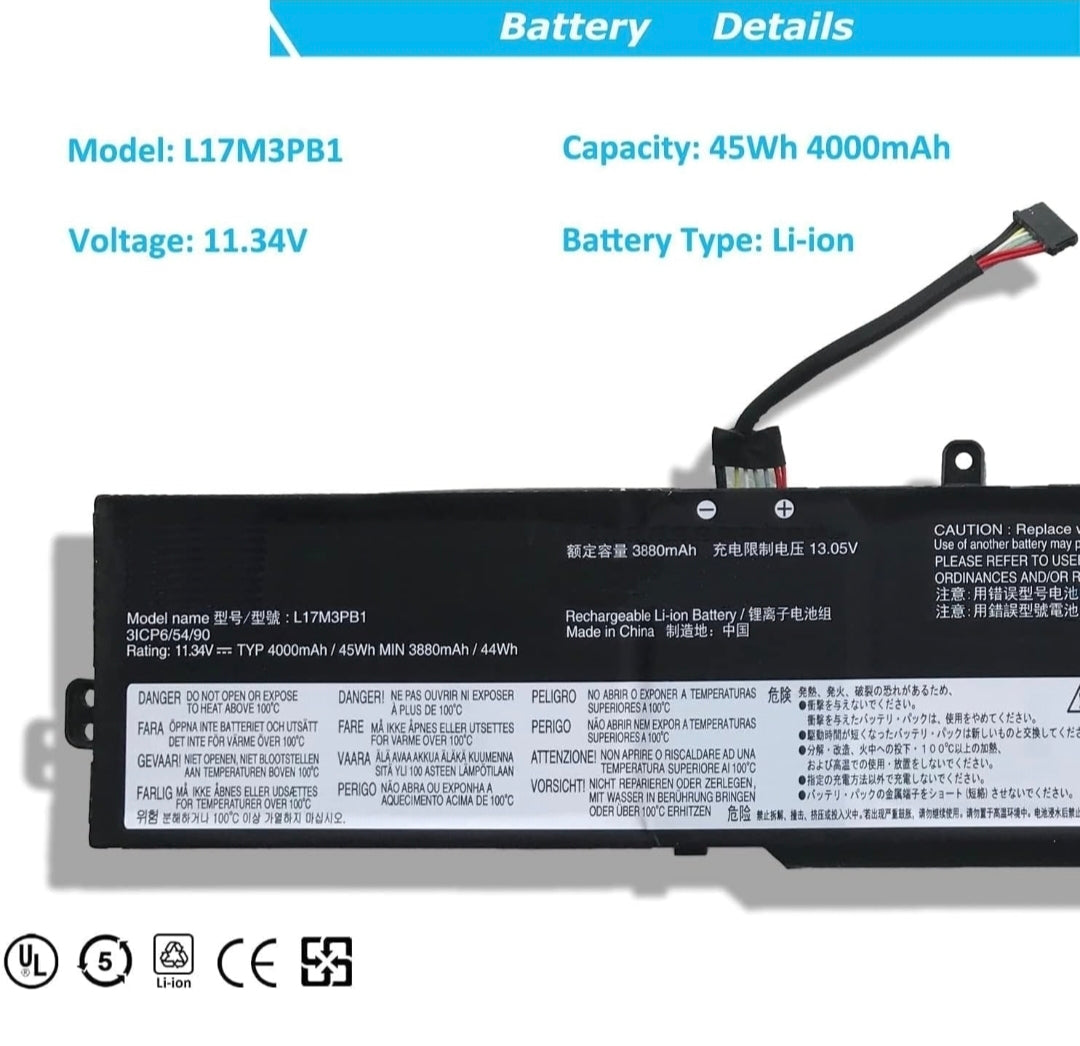 LENOVO 928QA221H - L17C3PB0 Original Laptop Notebook Battery (1 Yr Warranty)