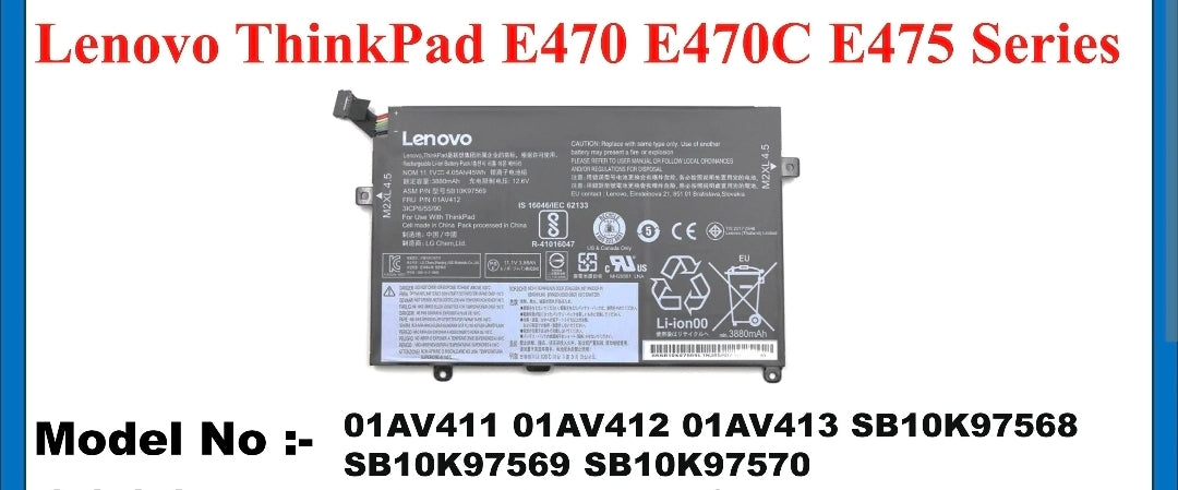 LENOVO 01AV412 - 01AV411 Original Laptop Notebook Battery (1 Yr Warranty)