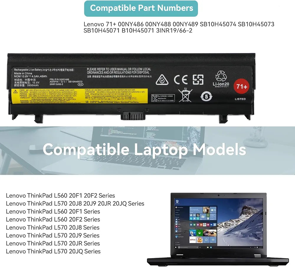 LENOVO ThinkPad X1 Tablet G2 - 00NY486 Original Laptop Notebook Battery (1 Yr Warranty)