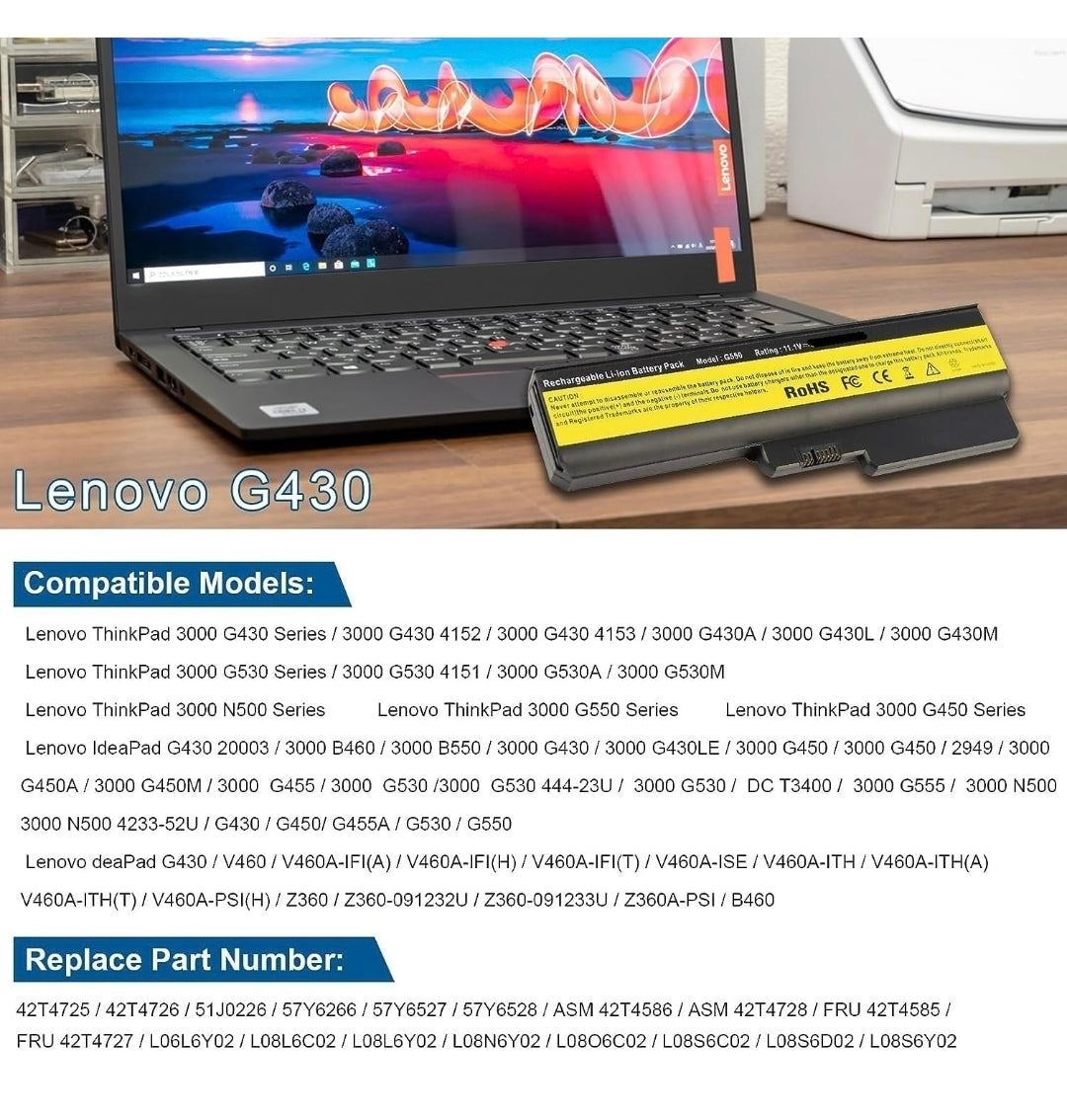 LENOVO 3000 B460ea - L08S6Y02 Original Laptop Notebook Battery (1 Yr Warranty)