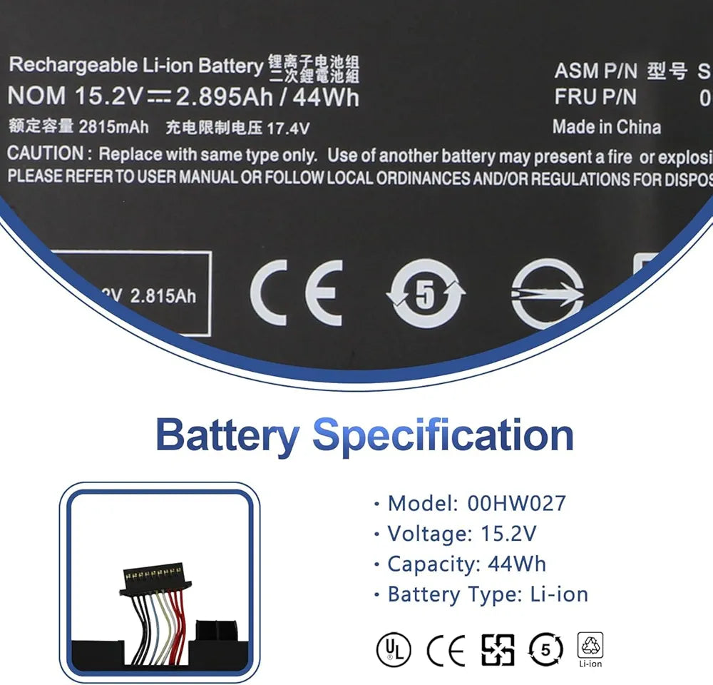 LENOVO 00HW027 – 00HW027 Original Laptop Notebook Battery (1 Yr Warranty)
