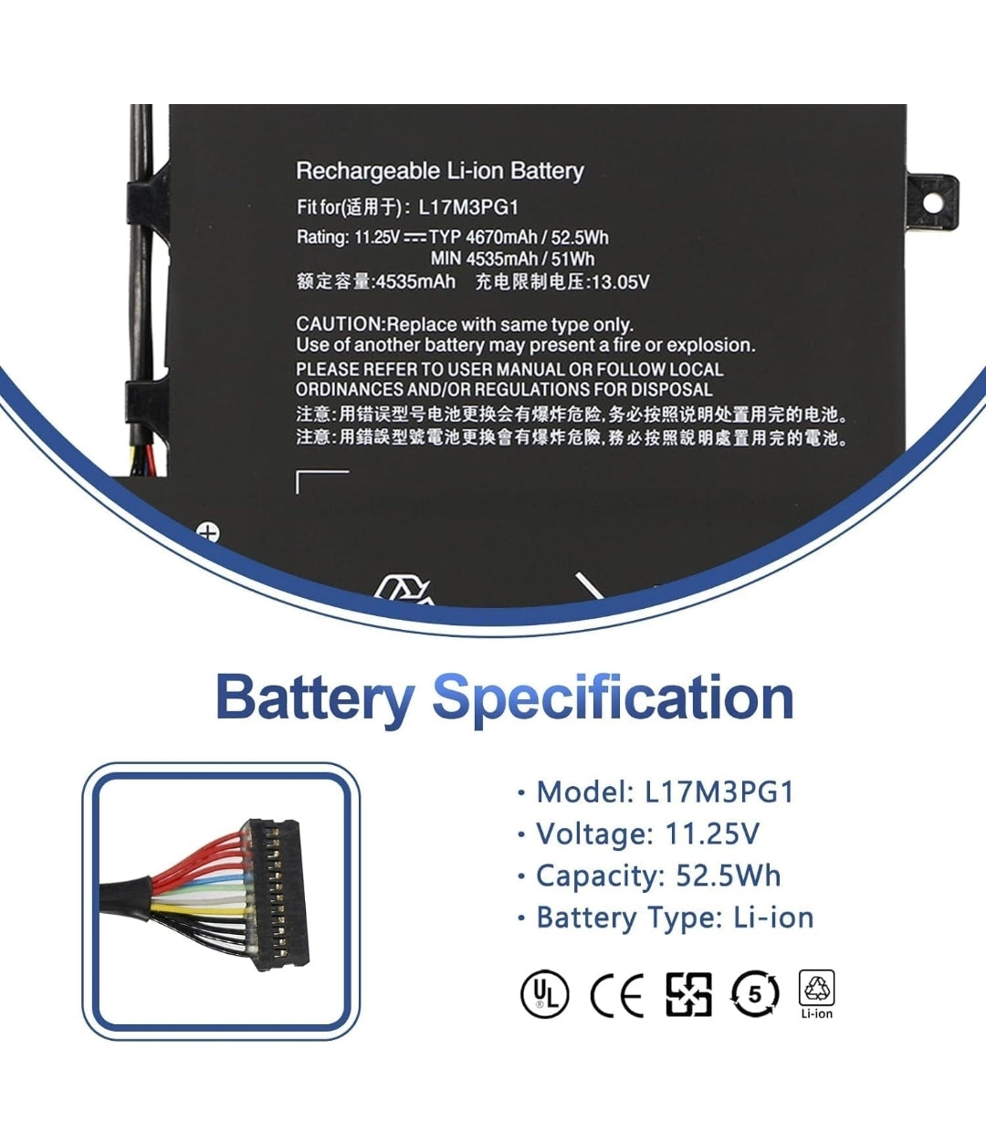LENOVO L17C3PG1 – L17C3PG2 Original Laptop Notebook Battery (1 Yr Warranty)