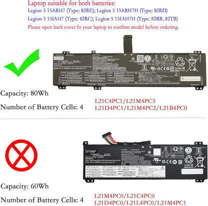 LENOVO L21C4PC2 - L21M4PC2 Original Laptop Notebook Battery (1 Yr Warranty)
