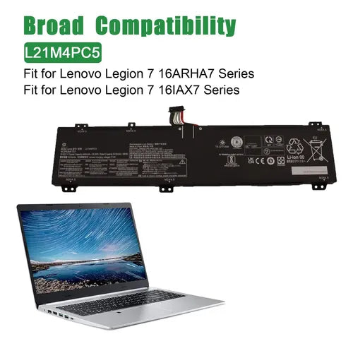 LENOVO L21C4PC5 - L21M4PC5 Original Laptop Notebook Battery (1 Yr Warranty)