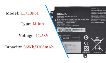 LENOVO 5B10N87357 - L17L3P61 Original Laptop Notebook Battery (1 Yr Warranty)