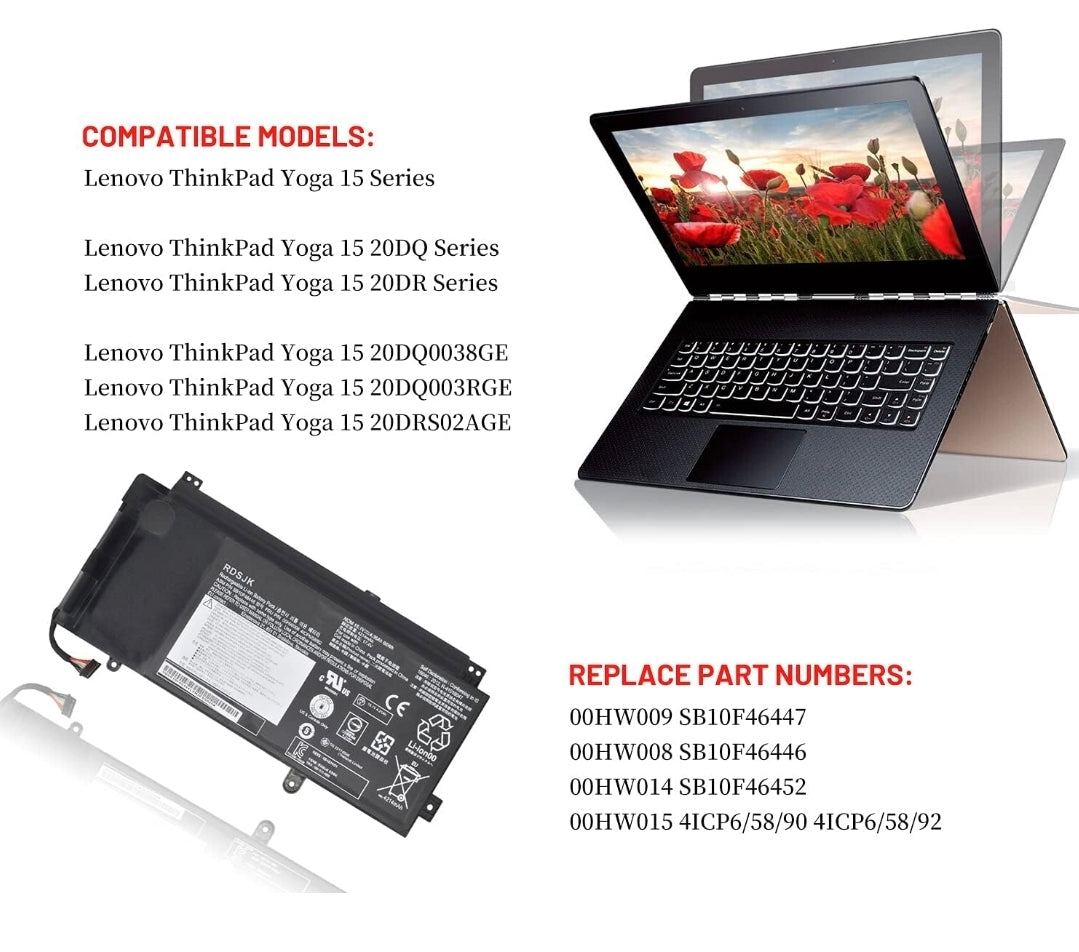 LENOVO 00HW014 - 00HW015 Original  Laptop Notebook Battery (1 Yr Warranty)