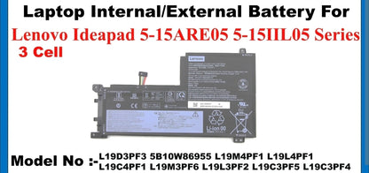 LENOVO IdeaPad 5 15ALC05 – L19M3PF6 Original Laptop Notebook Battery (1 Yr Warranty)