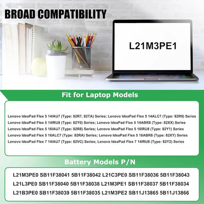 LENOVO L21C3PE2 - L21M3PE2 Original Laptop Notebook Battery (1 Yr Warranty)