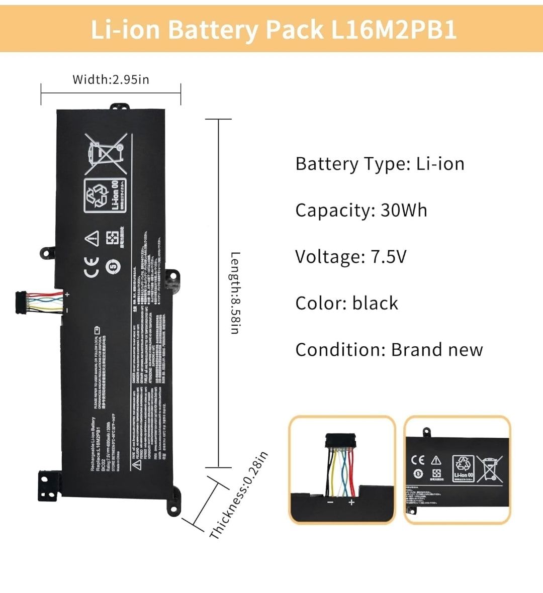 LENOVO XiaoXin 5000 - L16L2PB1 Original Laptop Notebook Battery (1 Yr Warranty)
