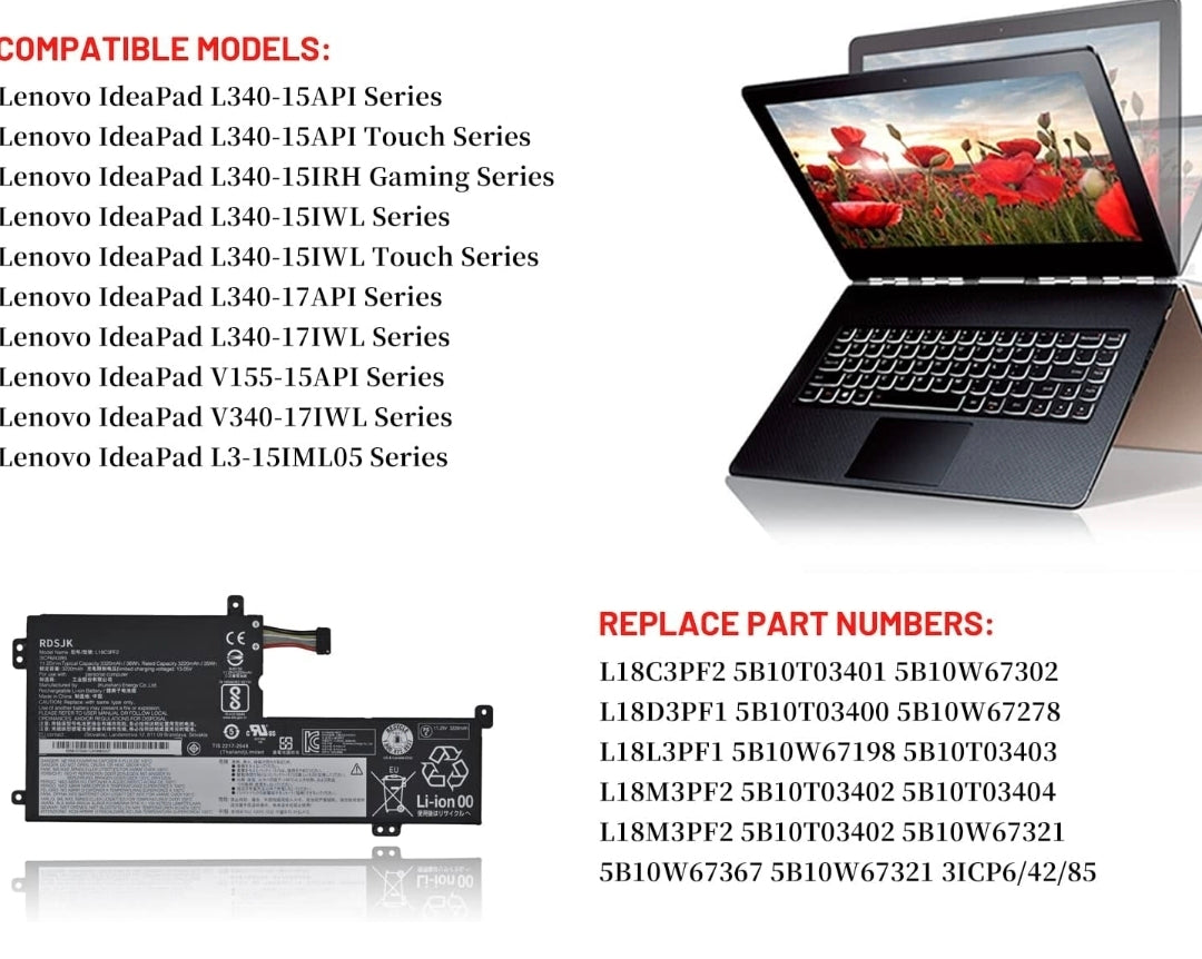 LENOVO L18L3PF1 – L18L3PF1 Original Laptop Notebook Battery (1 Yr Warranty)