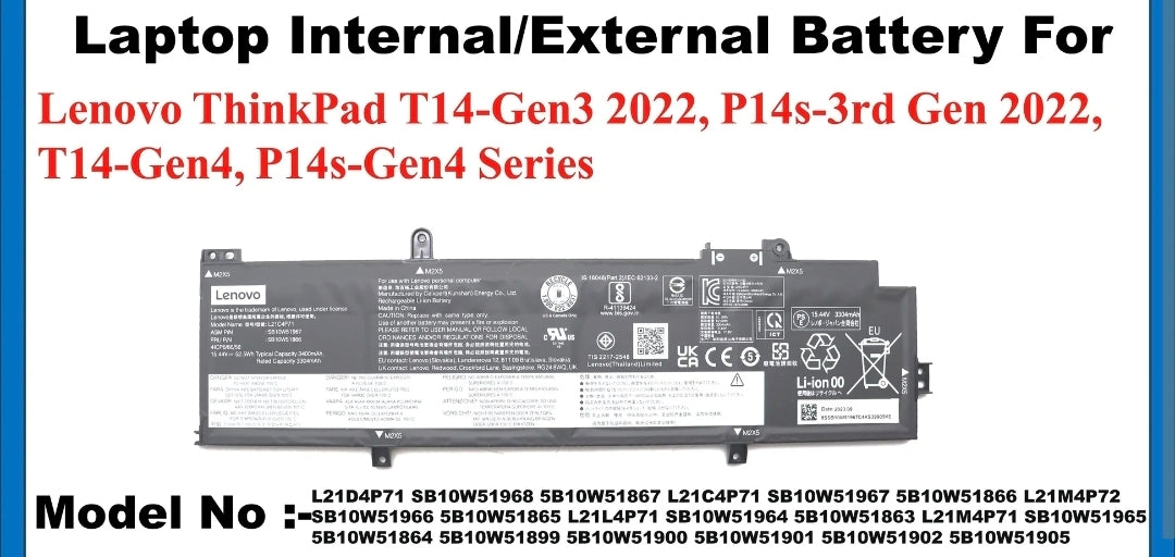 LENOVO L21L3P71 - L21L3P71 Original Laptop Notebook Battery (1 Yr Warranty)