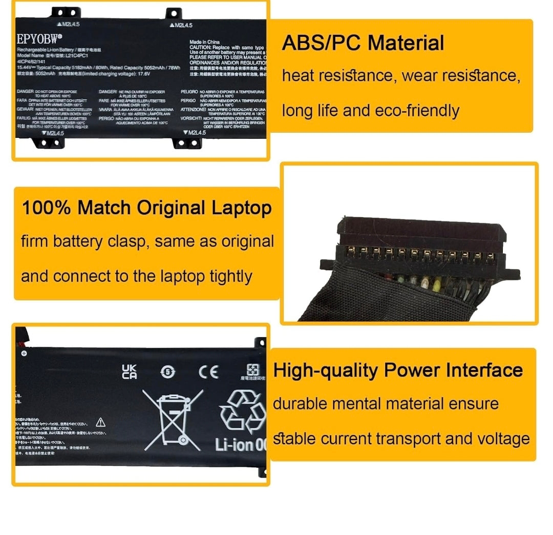 LENOVO L21B4PC0 – L21B4PC0 Original Laptop Notebook Battery (1 Yr Warranty)