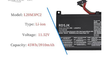 LENOVO L20C3PC2 – L20M3PC2 Original Laptop Notebook Battery (1 Yr Warranty)